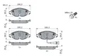 1x BOSCH 0 986 494 660 Bremsbelagsatz Scheibenbremse für VW Audi Skoda Seat Cupr