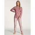 CALIDA Pyjama Lovely Nights (2 tlg) mit Rippbündchen an allen Abschlüssen rosa L (48/50)