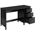 Costway Schreibtisch mit 3 Schubladen 120 x 50 x 75 cm Schwarz