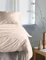 Irisette Bettwäsche Premium Satin Bettwäsche Paris, Mako-Satin, 3 teilig, hochwertige Uni Premium Bettwäsche mit Reißverschluss, 100% Baumwolle