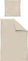Irisette Mako-Satin uni Bettwäsche-Garnitur Paris 8000 Farbe beige-81 Größe 200x200+2x80x80 cm