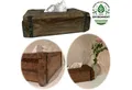 LS-LebenStil Aufbewahrungsbox Tissue-Box Holz 31cm Braun Ziegelform Kosmetiktuch-Spender Taschentuch (iB Laursen - Tücherbox Kosmetiktücher-Box Taschentuch-Spender Box Spender, 1 St., ideal auch für Kleenex Feuchttücher feuchtes Toilettenpapier)
