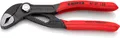 KNIPEX Cobra Mini-Wasserpumpenzange, 125 mm, Muttern bis 27 mm, Rohre bis 30 mm, Feinverstellung per Knopfdruck, Rohrzange, EDC, 87 01 125