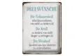 Blechschild Spruch 30x40cm 3 Wünsche Gelassenheit Kraft