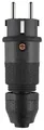 ABL Professional Stecker SCHUKO, französisch, belgisch, Elamid-2K, IP54, schwarz