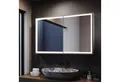 Gunuss Badezimmerspiegelschrank Hängeschrank mit LED Beleuchtung 80 Lx 60 H x 14,8 B cm (LED, mit Touch und Steckdose, hochwertigem Alu) Badezimmer Medizin Kabinett mit Defog, Stufenloses Dimmen, Steckdosen