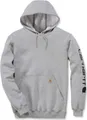 Carhartt Midweight Sleeve Logo Hoodie (Melange Gray,XS)