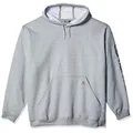 Carhartt Herren Sleeve Logo Hooded Sweatshirt Kapuzenpullover, Heather Grey/Black, XS