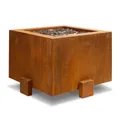 intergrill Gasfeuerstelle Fire Pit Feuerstelle für Garten Terrasse mit Lavasteinen Mediterran Look 91 x 91 x 60,5cm