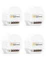Mini Smart Home Refoss WLAN Relai Schalter, kompatible mit Apple HomeKit, Alexa & Google Home, Relais Modul, 1 Gang DIY Lichtschalter, 2.4GHz, 250V 10A, 4 Stück
