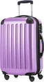 HAUPTSTADTKOFFER Alex - Handgepäck Hartschalen-Koffer Flugzeug erweiterbar Kabinen-Trolley Carry-On Hand Luggage Hardcase, 4 Rollen, 55 cm, 42 L,Flieder