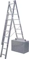 Krause 033383 Aluminium Multifunktionsleiter inkl. Traverse Arbeitshöhe (max.): 5.40m Silber DIN EN 131 12kg