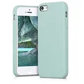 kwmobile Handyhülle für Apple iPhone SE (1.Gen 2016) / iPhone 5 / iPhone 5S Hülle - Case Silikon - Kabelloses Laden - Schutzhülle Cover in Mintgrün matt