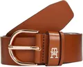 Tommy Hilfiger Damen Gürtel Essential Effortless 3,5 cm mit Dornschließe, Braun (Cognac), 75 cm
