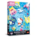 Trefl Premium Plus Quality - Hello Kitty Summer Vibes Puzzle - 1000 Teile, eine Puzzleserie mit Lieblingshelden, für Erwachsene und Kinder ab 14 Jahren