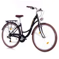 City Bike Bella 2 – 28 inch Ladies Dutch Bike with Shimano 7-Speed (schwarz)