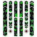 BIKE-label Fahrrad Sticker Set XL Rahmen Aufkleber 14-teilig green purge glitch X400121