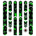 Fahrrad Sticker Set XL Rahmen Aufkleber E-Bike 14-teilig green glitch
