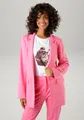 Longblazer, mit Reverskragen, Gr. 42, pink