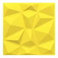 Eurodeco 12PCS/3 m² 3D Paneele PVC Kunststoffpaneele Wandpaneele Gaming Zimmer Wand Decke 3D Optik Diamant (12) PVC 3D Platten, D094 Gelb