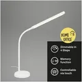 Briloner Leuchten Tischleuchte LED Tischlampe Extra-Warmweiß Home Office dimmbar, LED fest integriert, 2700K - Extra - Warmweiß weiß