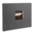 Goldbuch Schraubalbum Bella Vista grau # 28525  39x31 cm , 40 schwarze Seiten