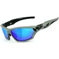 HSE SportEyes 2093 Sonnenbrille, grau-türkis für Männer