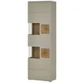 Vitrine   ¦ grau ¦ Maße (cm): B: 65 H: 205 T: 37.0
