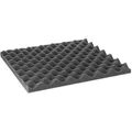 Seebauer-Living Akustikplatte WAVE, für Wand & Decke, 30 x 30 x 3 cm, aus Schaumstoff, dunkelgrau