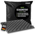 SEEBAUER living Akustikschaumstoff WAVE Noppenschaumstoff Schallschutz Akustikpaneel (30 x 30 x 3 cm)
