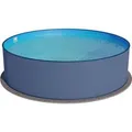 Summer Fun Stahlwandpool Rund 450 x 120cm Stahl 0,4mm Anthrazit Folie 0,4mm Blau Einhängebiese