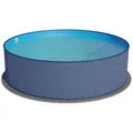 SUMMER FUN Rundpool Stahlwandpool rund Größe wählbar, 120cm tief, Stah (Einzelbecken, 1-tlg), verzinkte Stahlwand 450 cm x 450 cm x 120 cm