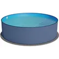 Summer Fun Stahlwandbecken Malediven Basic Rund Anthrazit Ø 4,50m X 1,20m Folie 0,4mm Einzelbecken Pool Rundpool / 450 X 120 Cm Stahlwandpool Rundbecken