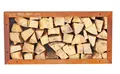 Kamin Holz Regal Bausatz Edelrost 78 x 38 x 35cm Brennholzregal Metall Stahl Box
