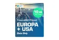 Simmetry Travel eSIM Europa & USA Prepaidkarte, (eSIM für Europa und USA, keine Roaming-Kosten)