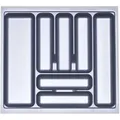 SOTECH Orga-Box I Besteckeinsatz Silbergrau 600 mm Höhe 55 mm Für Blum Tandembox und ModernBox