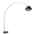 Qazqa Bogenlampe Xxl, ohne Leuchtmittel, Warmweiß, QAZQA Bogen­lampe, e27, Grün, Velours, classic-antique