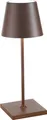 Zafferano Poldina Pro Mini Corten wiederaufladbare und dimmbare LED-Tischleuchte mit einer Akkulaufzeit von bis zu 12 Stunden