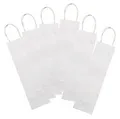 Papiertüten für Flaschen Stärke von 110g/qm Farbe weiß 12x10x36cm 6 Stück