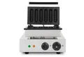 vertes Waffeleisen am Stiel 6 Waffeln gleichzeitig 120 Stück pro Stunde regelbar 0-300°C, 1550 W, teflonbeschichtet, mit Edelstahlgehäuse Timerfunktion, Kaltgriff