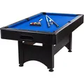GAMES PLANET® 6 ft Billardtisch Trendline Night, schwarz/blau