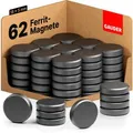 Gauder Magnete Ferrit, schwarz, Ø 18 mm, Höhe 5 mm, 62 Stück