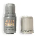 Revolution Jelly Shine Highlight Stick, Highlighter für Augen, Gesicht & Körper, Geltextur mit Perlglanzeffekt, vegan und tierversuchsfrei, Silver Moonlight