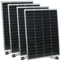revolt 4er-Set mobile monokristalline Solarpanels, 36 V, 150 W, MC4-komp.
