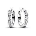 PANDORA Schmuck Damen-Creolen Ohrringe Funkelnde Umarmung Silber 293015C01