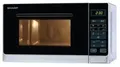 Sharp Solo Mikrowelle R242INW | 800W | 20L | 11 Leistungsstufen | 8 Programme | Glasdrehteller 25,5cm | silber