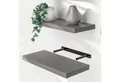 Casaria Wandboard, Grau Hängeregal mit Halterung 15kg Tragkraft Küche Matt 50cm