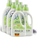 AlmaWin® Sportwaschmittel für Funktionskleidung [6x 750ml] entfernt effektiv Schweißgeruch - Membranfunktion-schützendes Funktionswaschmittel - Outdoor Waschmittel - Reisewaschmittel [20-40°C]
