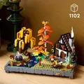 LEGO Icons Herbstlicher Landhausgarten - umgestaltbare Schreibtischdeko für Erwachsene - Tiere Minifiguren - Modellbau im Landhausstil - Kreatives... - Bronze