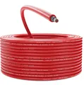 deleyCON 100m Solarkabel 6mm² - Hochwertiges Photovoltaik-Kabel für PV-Anlagen - UV-Beständig Halogenfrei für 1kV AC 1,5kV DC - Ideal für Feste Verlegung und PV-Steckkontakte - Rot